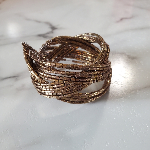 Shooting Stars Copper Seed Bead Cuff Bracelet 💥3 for $24💥 - Picture 9 of 16